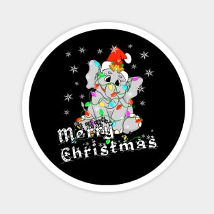 Christmas Elephant Magnet